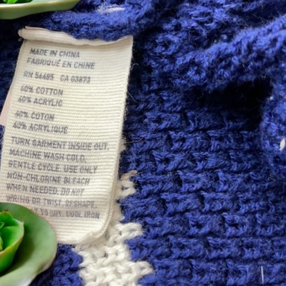 American Eagle Outfitters Nautical Navy & White Striped Open Front Knit Cardigan - Picture 15 of 16